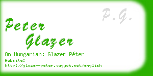 peter glazer business card